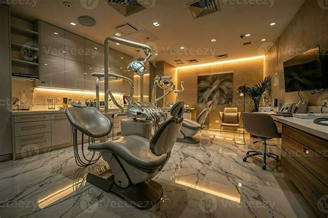 Ai Generated Elegant Luxury Dentistry Clinics Interior Featuring