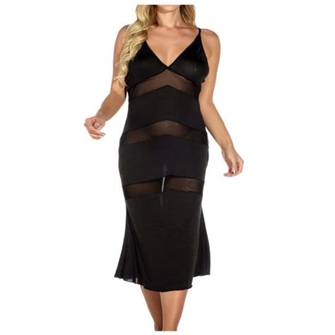 Femmes Sexy Splice Soutien Gorge Sans Fil Lingerie Dos Nu Pyjama Chemise De Nuit Noir S 6XL