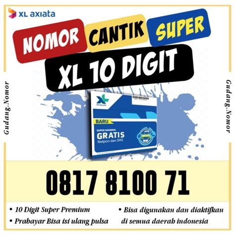 Jual Nomor Cantik Xl 4g 10 Digit Nomer Cantik Xl 10 Digit 0817 0818