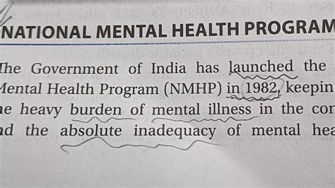 NMHP National Mental Health Program Mental Health Nursing Psychiatric