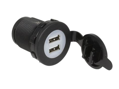 Panel Mount Twin Usb Power Socket 12 Volt Planet