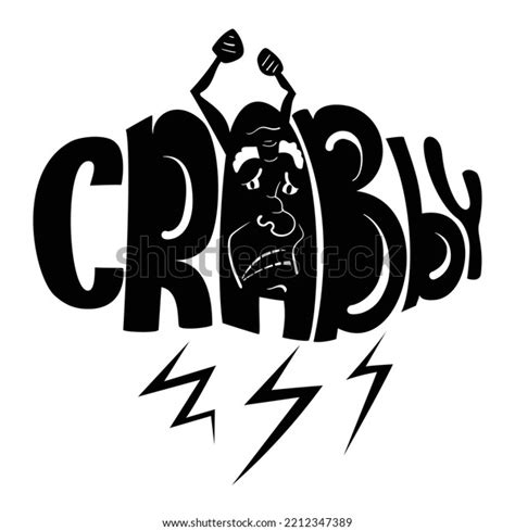 Lettering Word Crabby Letters Drawn Shape Stock Vector Royalty Free