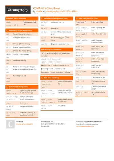 82 Computer Cheat Sheets Cheat Sheets For Every