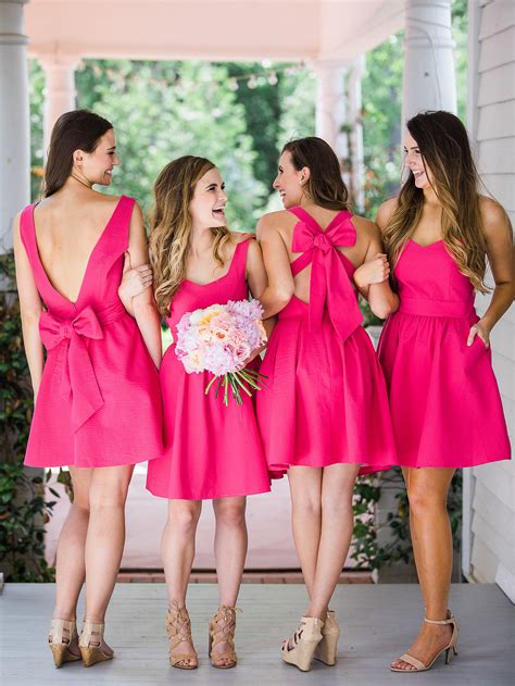 pink bridesmaid dresses