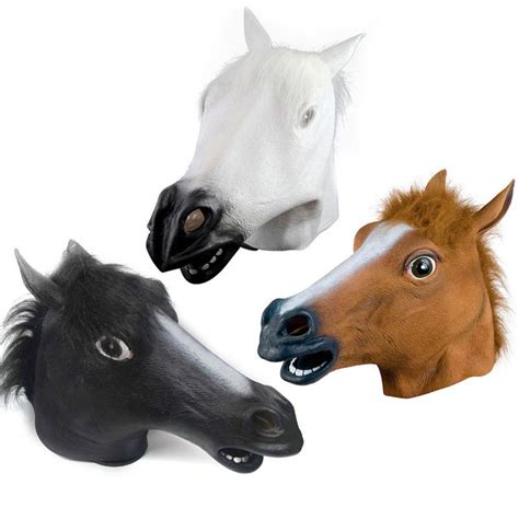 2021 Creepy Horse Mask Head Halloween Costume Theater Prop Novelty ...