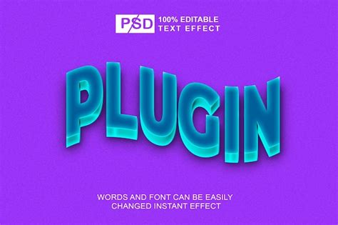 Premium Psd Plugging 3d Text Effect Style