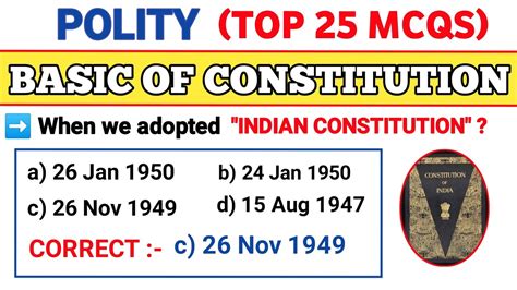 POLITY BASIC OF CONSTITUTION MCQS DISCUSSED POLITY FOR OSSC OSSSC