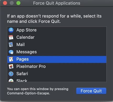 How To Force Quit A Frozen App In MacOS Catalina