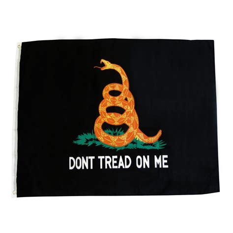 Black Gadsden 3ftx5ft Polyester Flag