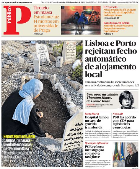 Público 22 Dez 2023 Jornais E Revistas Sapopt Última Hora E