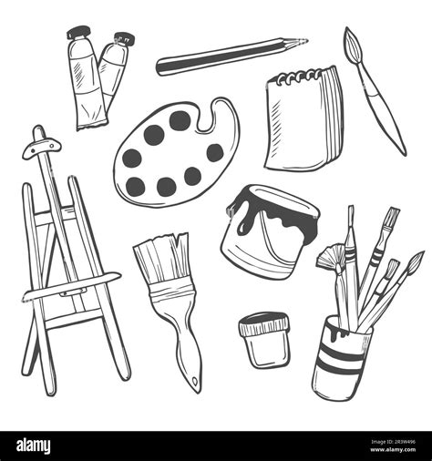 Vector Art Tools Sketch Set Dibujado A Mano Vector Artista S