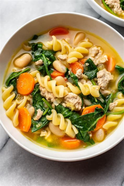 Ground Turkey Soup With Vegetables And Pasta Salt Lavender