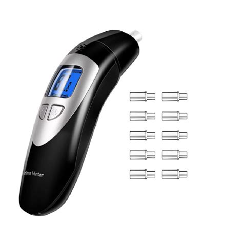 Keto Breath Analyzer Ketone Meter for Ketosis Test | 10 Mouthpiece, Black