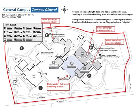 General Hospital Screening Entrance Map