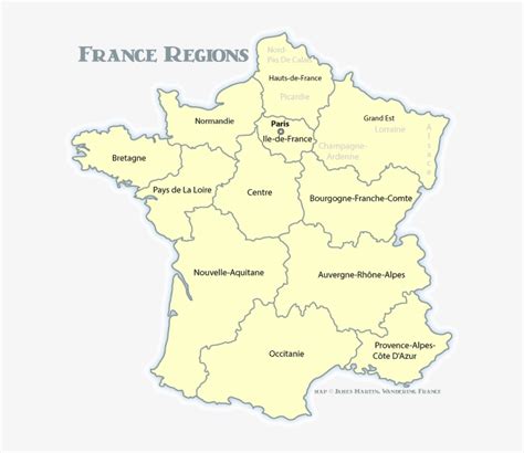 France Regions Map Map Of France With Giverny Png Image Transparent