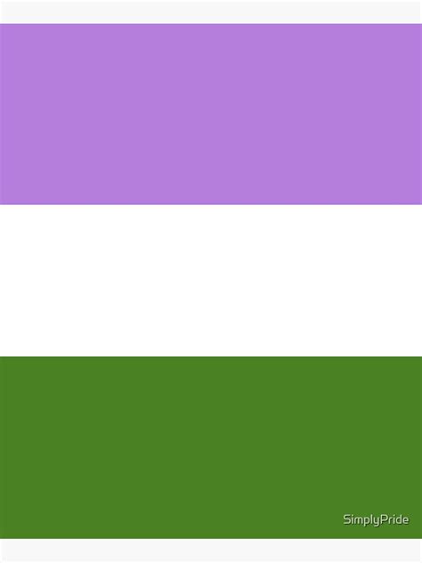 Genderqueer Pride Large Flag Print Sticker By Simplypride Redbubble