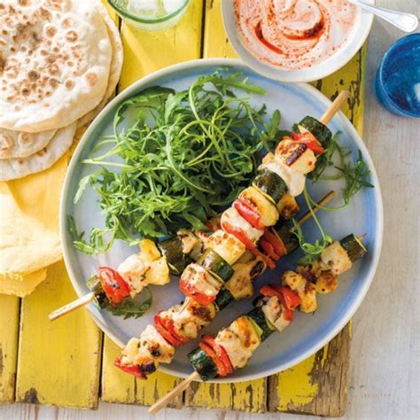 Brochettes De Poulet Et Halloumi Recettes Saines Ww Schweiz