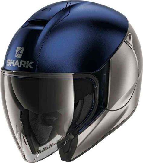 Мотошлем SHARK Citycruiser Dual Blank черный, синий - купить с ...