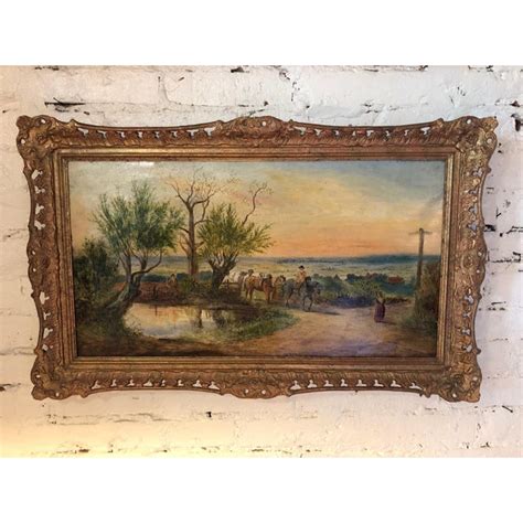 Antique Landscape Oil Painting | Chairish