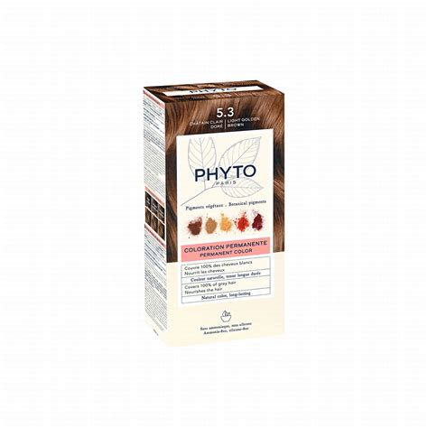 Phyto Color N°53 Chatain Clair Doré Coloration Permanente Enrichie En
