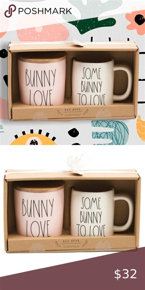 Rae Dunn Some Bunny Love Canister Mug Set Easter Mugs Set Easter