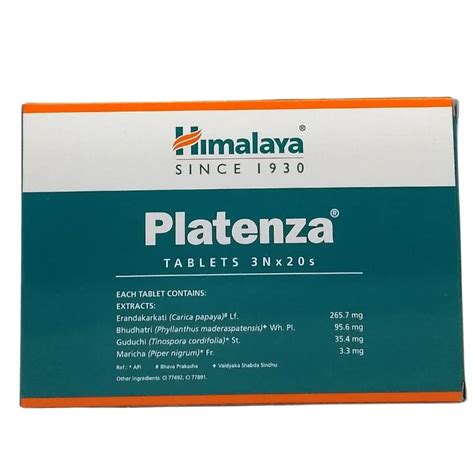 Buy Platenza Tablet 20 Tabs - Himalaya Quality Care
