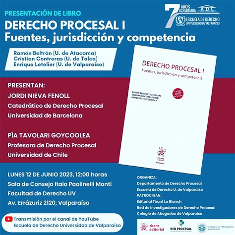 Presentaci N Del Libro Derecho Procesal I Fuentes Jurisdicci N Y