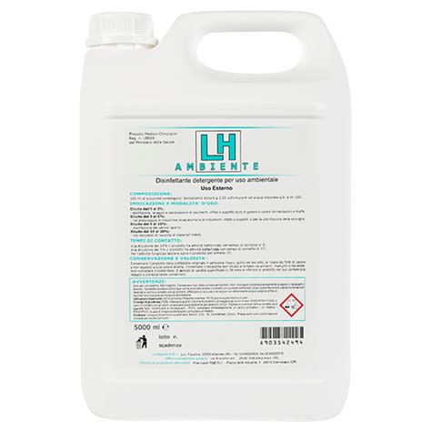 LH AMBIENTE SOLUZIONE DISINFETTANTE E DETERGENTE PROFUMATA A BASE DI