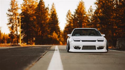 Bakgrundsbilder Nissan 240sx Stance Vit Bilar Framifrån 1920x1080