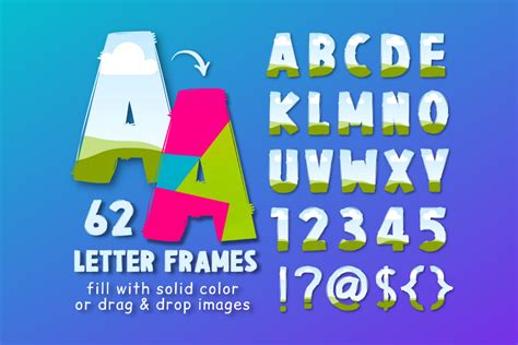 Doodle Letters Canva Frames Template 3 Graphic By Createsurpriselove