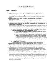 Exam Study Guide Baig Docx Studyguideforexam I Ch Federalism