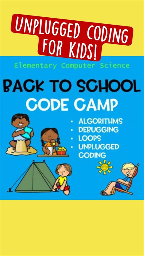 Unplugged Coding For Kids Back To School Code Camp Elementary