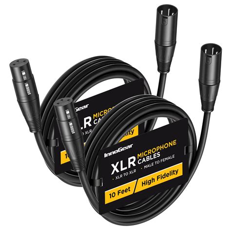 xlr cable  ft  pack  foot xlr microphone cables  pin male