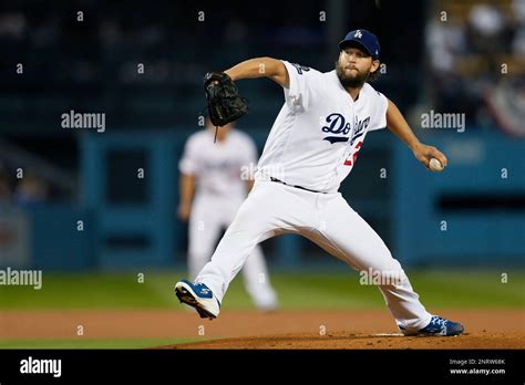 Los Angeles Dodgers Pitcher Clayton Kershaw 22 On The Mound During A