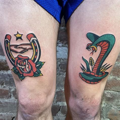 Thigh Tattoos Done By Eli Quinters At Smith Street Tattoo Parlour In