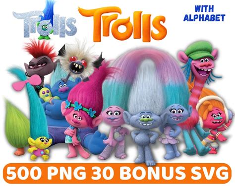 Trolls Png Transparent Backgrounds Trolls Svg Trolls Clipart Etsy