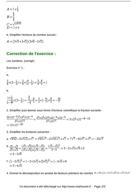 Exercices Sur Les Ensembles De Nombres Seconde