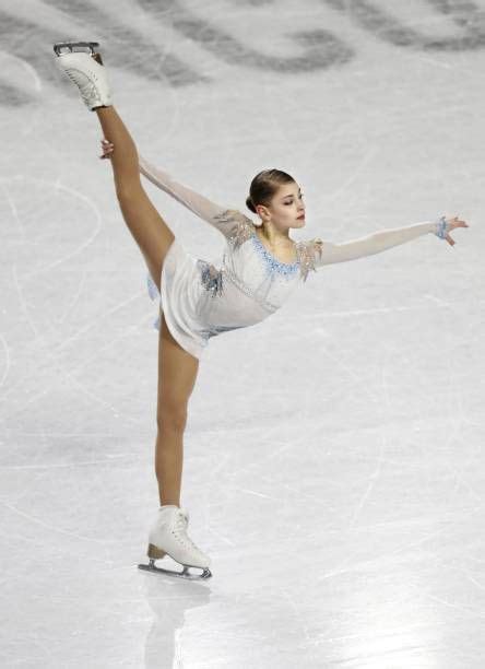 Russian figure skater Alena Kostornaia performs in the women's short ...