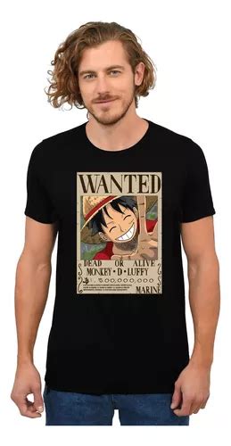 Playera Cartel Wanted Monkey D Luffy One Piece Con Regalo