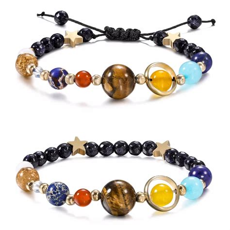 Women Solar System Bracelet Universe Galaxy The Planets Guardian Star