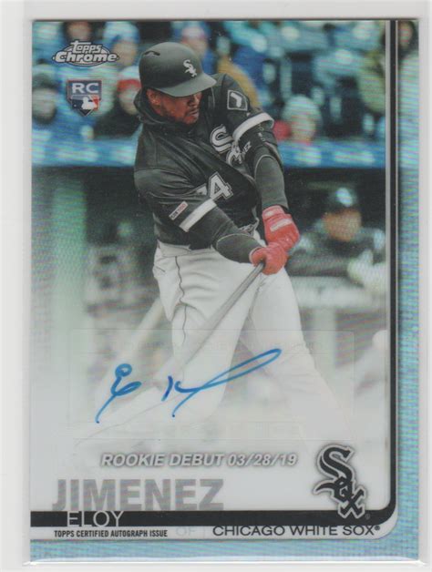 Topps Chrome Refractor Eloy Jimenez Rookie Auto Ebay