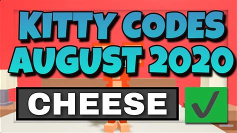 ALL *NEW* KITTY CODES AUGUST 2020! (Roblox) - YouTube