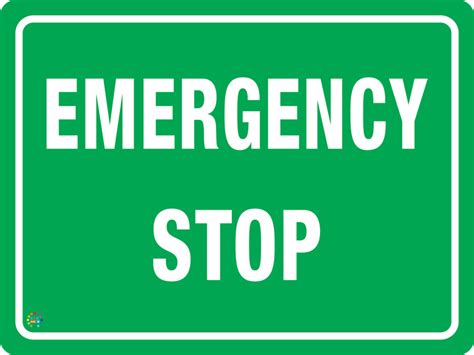 Emergency Stop Sign K2k Signs Australia