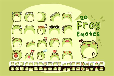 20 Frog Emotes Twitch Discord Lindo Prefabricado Listo Etsy México