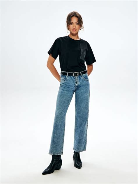 Wide Leg Jeans Farbe Blau Sinsay J J