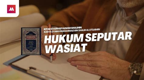 Hukum Seputar Wasiat Ustadz Dr Aris Munandar SS MPI YouTube