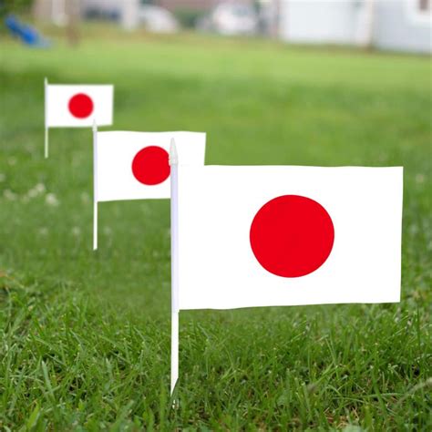 Japan Stick Flags 5x8 inch (Pack of 12) - Anley Flags