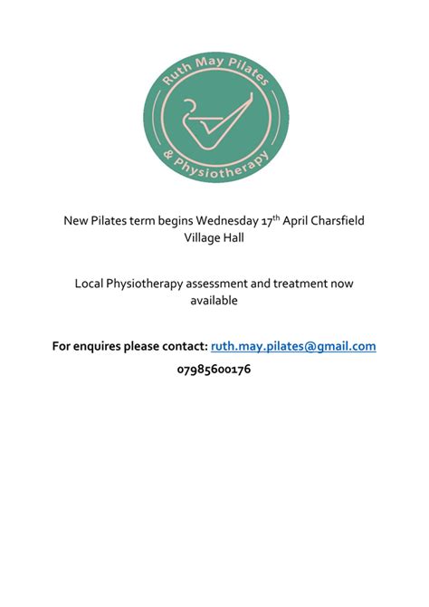 New Pilates Term Begins Next Week Charsfield Village