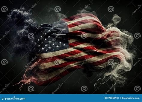 La Bandera Ondulante De Los Estados Unidos Generador De Ai Stock De