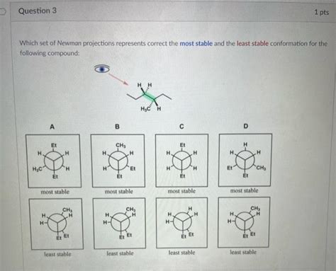 Solved Which Set Of Newman Projections Represents The Chegg